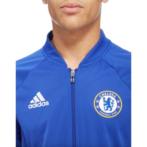 Men’s Adidas Chelsea FC Full Zip Anthem Jacket – Size M,  Blue and White NWOT - Picture 4 of 15